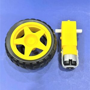 Động cơ ( mô tơ ) giảm tốc vàng + bánh xe 3v - 9v